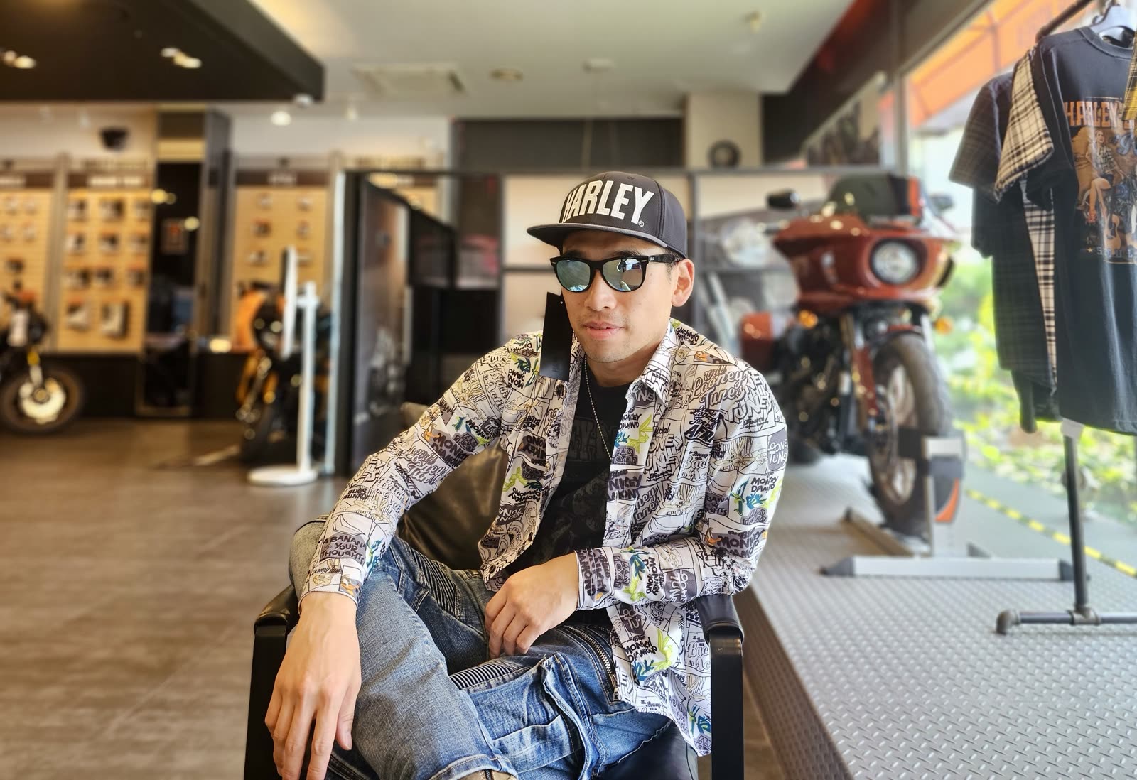 모자에도 HARLEY